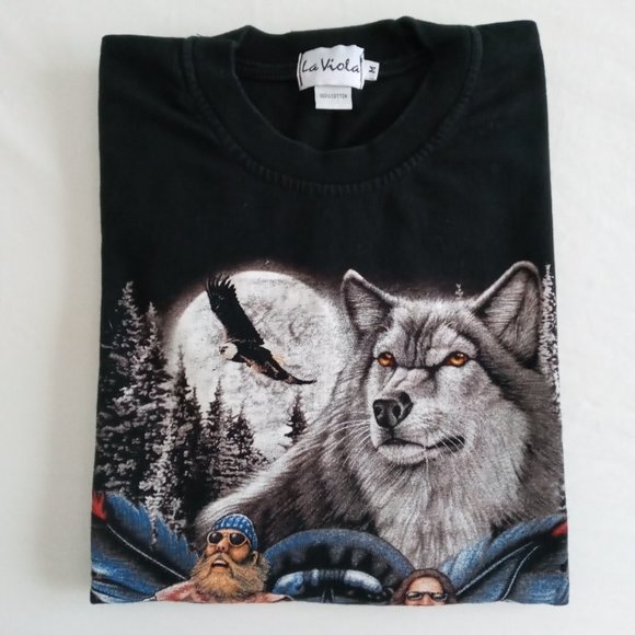 La Voila "Legends live where legends roam" Biker graphic Tee - Picture 7 of 7